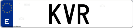Matrícula de España KVR