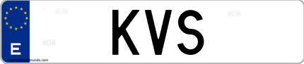 Matrícula de España KVS