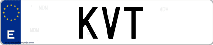 Matrícula de España KVT