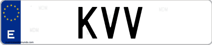 Matrícula de España KVV