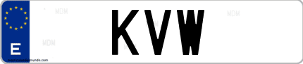 Matrícula de España KVW