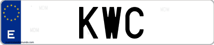 Matrícula de España KWC