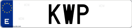 Matrícula de España KWP