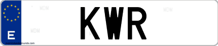 Matrícula de España KWR