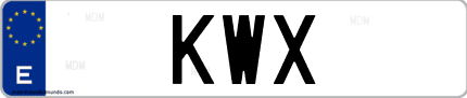 Matrícula de España KWX