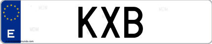 Matrícula de España KXB