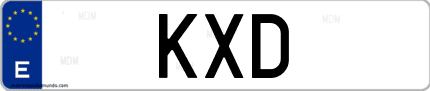 Matrícula de España KXD