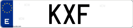 Matrícula de España KXF