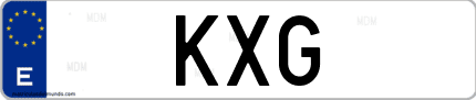 Matrícula de España KXG