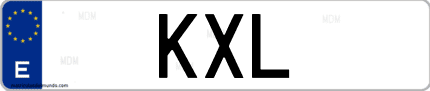 Matrícula de España KXL