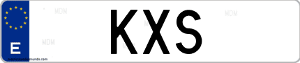 Matrícula de España KXS