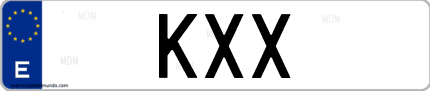 Matrícula de España KXX