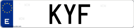Matrícula de España KYF