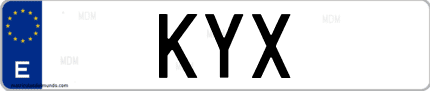 Matrícula de España KYX