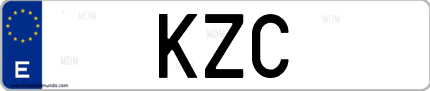Matrícula de España KZC