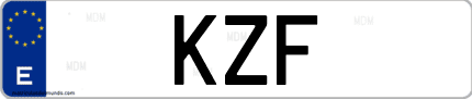 Matrícula de España KZF