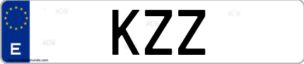 Matrícula de España KZZ