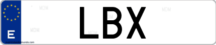 Matrícula de España LBX
