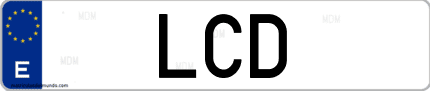Matrícula de España LCD