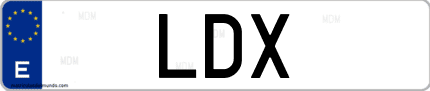 Matrícula de España LDX