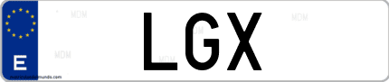 Matrícula de España LGX