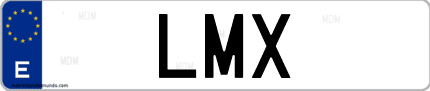 Matrícula de España LMX