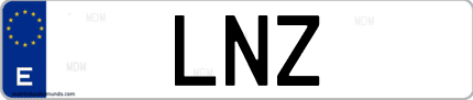 Matrícula de España LNZ