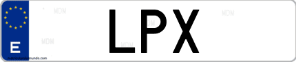 Matrícula de España LPX
