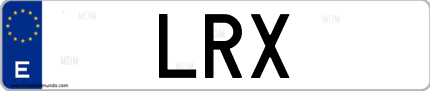 Matrícula de España LRX