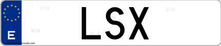 Matrícula de España LSX