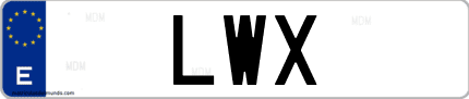Matrícula de España LWX