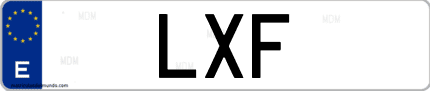 Matrícula de España LXF