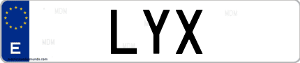 Matrícula de España LYX