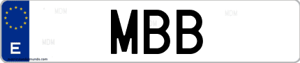 Matrícula de España MBB