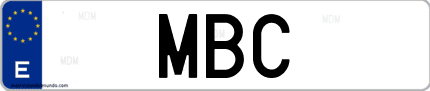 Matrícula de España MBC