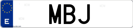 Matrícula de España MBJ