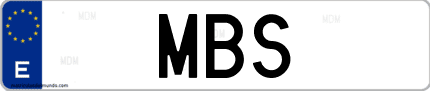Matrícula de España MBS