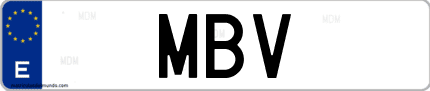 Matrícula de España MBV