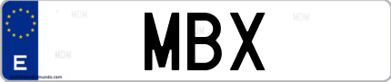 Matrícula de España MBX