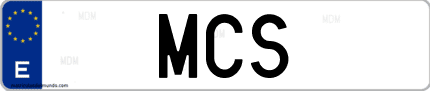 Matrícula de España MCS