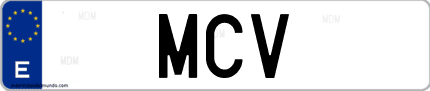 Matrícula de España MCV