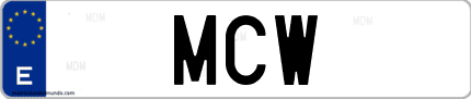 Matrícula de España MCW