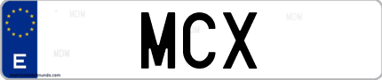 Matrícula de España MCX