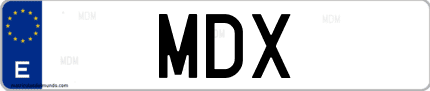 Matrícula de España MDX
