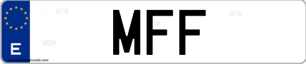 Matrícula de España MFF