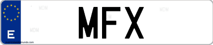 Matrícula de España MFX