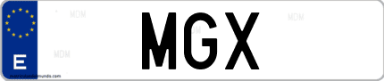 Matrícula de España MGX