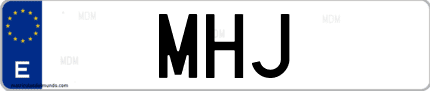 Matrícula de España MHJ