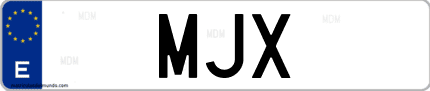 Matrícula de España MJX