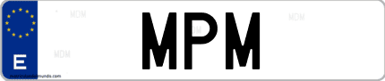 Matrícula de España MPM